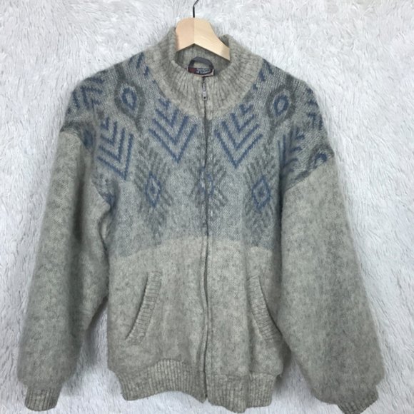 Vintage Jackets & Blazers - Vintage Icelandic ski lodge sweater jacket